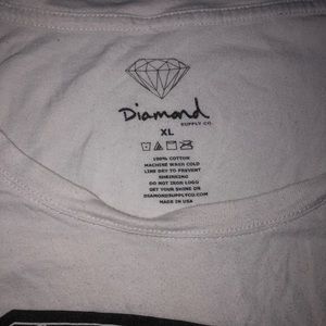 Diamond short sleeve, white, XL.